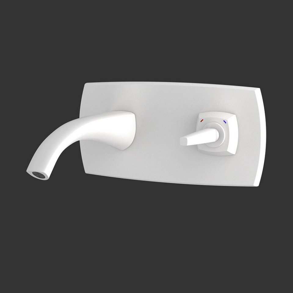 Picture of Parti esterne per miscelatore lavabo a parete - Bianco opaco