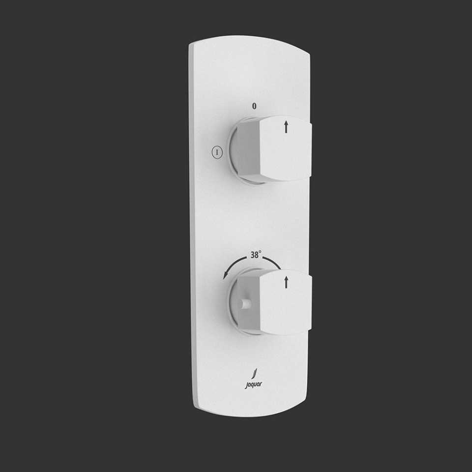 Picture of Miscelatore doccia termostatico Aquamax con deviatore a 2 vie - Bianco opaco