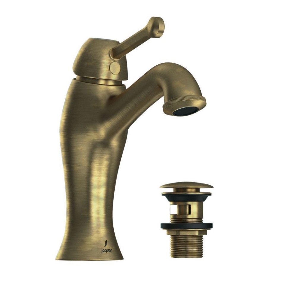Picture of Miscelatore monocomando per lavabo con piletta click-clack - Bronzo antico