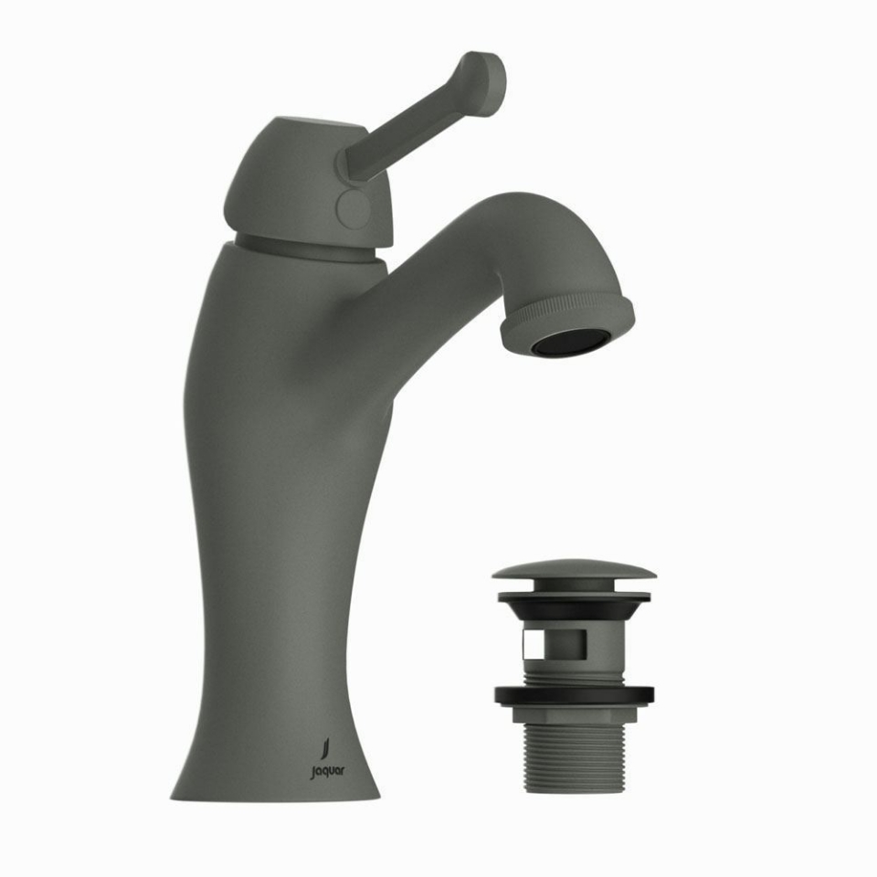 Picture of Miscelatore monocomando per lavabo con piletta click-clack - Grafite