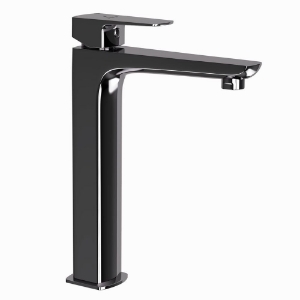 Immagine di Miscelatore monocomando per lavabo con piletta click-clack - Cromo nero