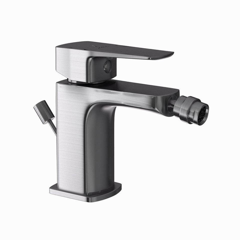 Picture of Miscelatore monocomando per bidet con scarico automatico - Acciaio inox