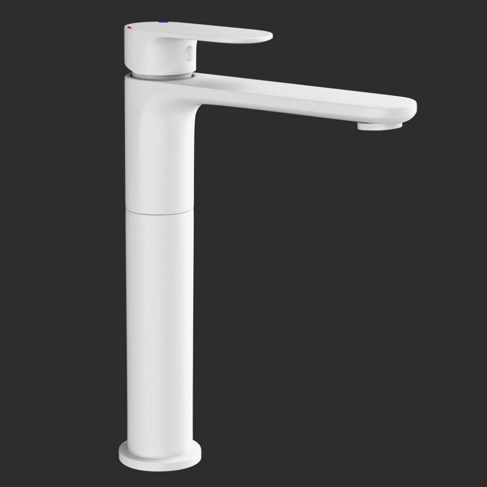Picture of Miscelatore monocomando alto per lavabo - Bianco opaco