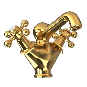 Immagine di Gruppo Lavabo monoforo - Oro lucido