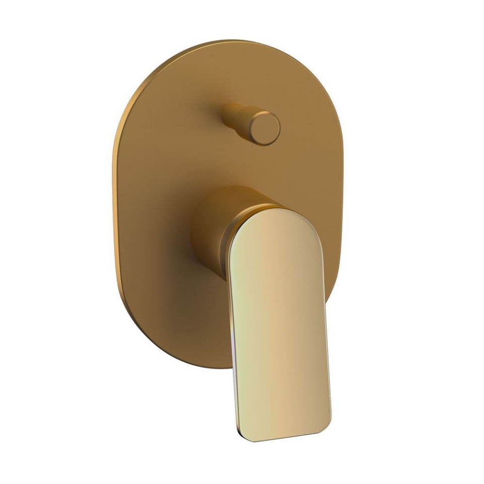 Picture of Deviatore monocomando da incasso - Leva: Oro brillante PVD | Corpo: Oro opaco PVD