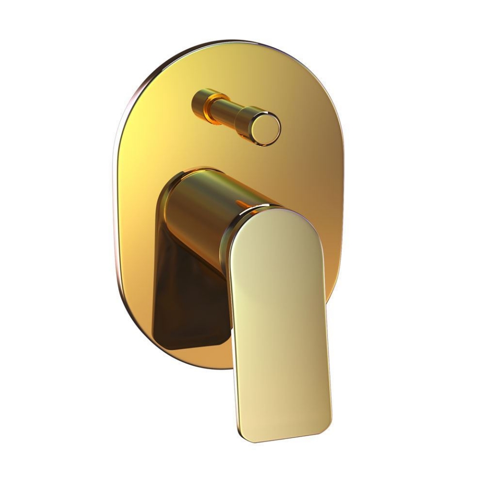 Picture of Deviatore monocomando da incasso - Oro brillante PVD