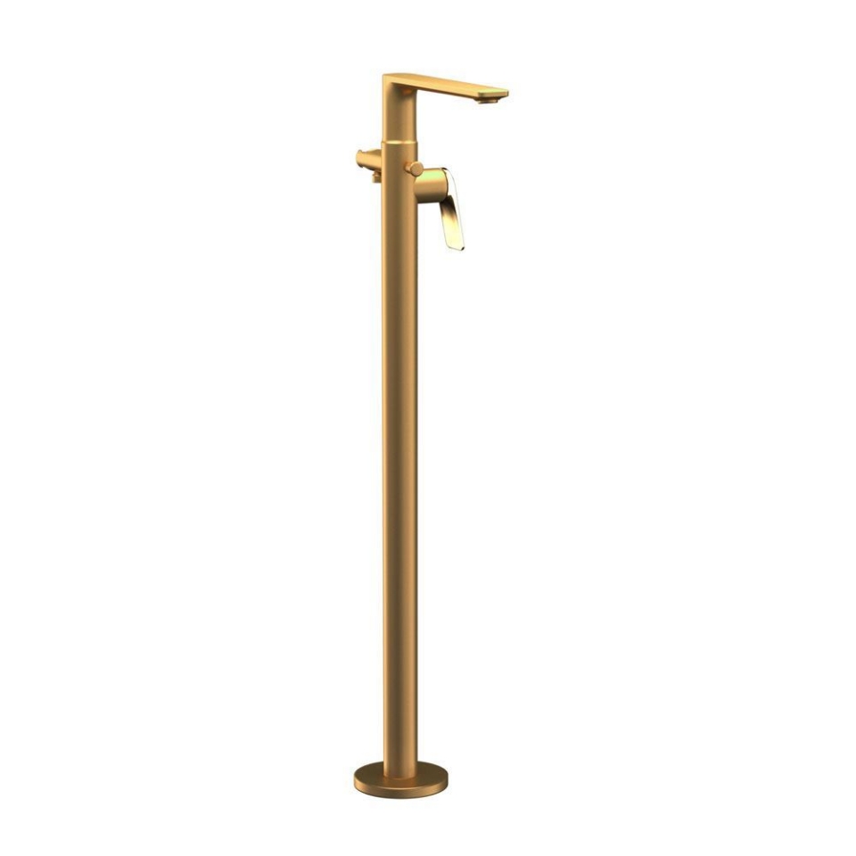 Picture of Parti esterne per colonna vasca freestanding - Leva: Oro lucido PVD | Corpo: Oro opaco PVD