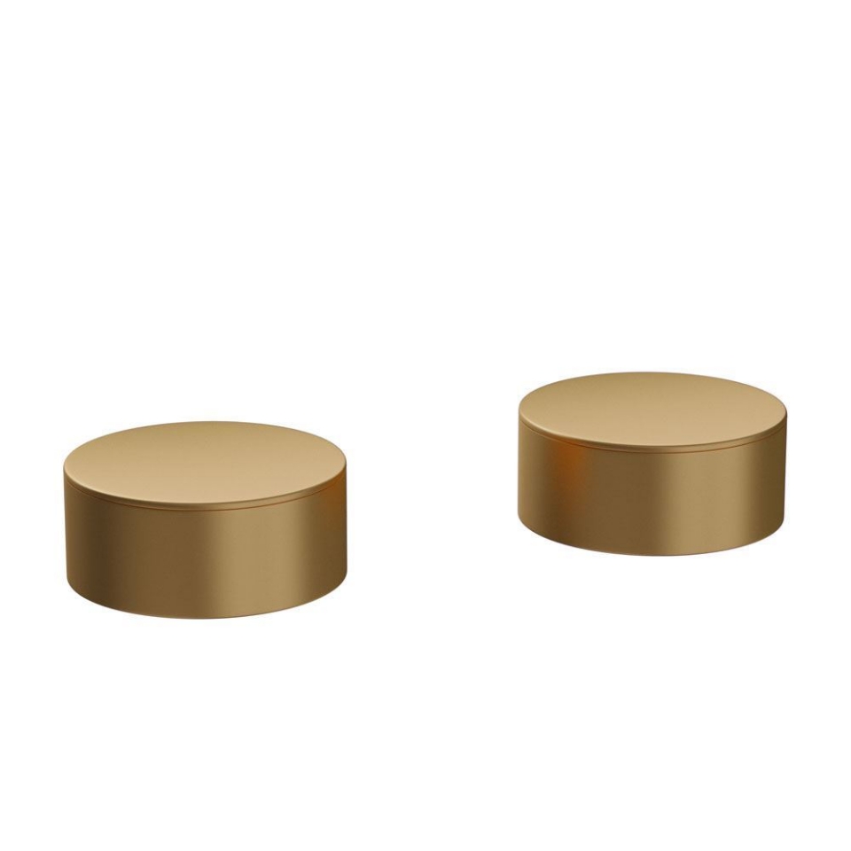 Picture of Coppia manopole per bordo vasca - Oro opaco PVD