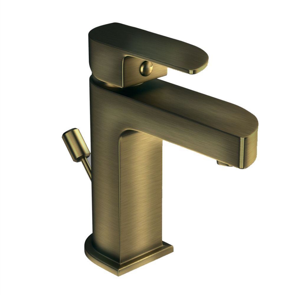 Picture of Miscelatore monocomando per lavabo con scarico automatico - Bronzo antico