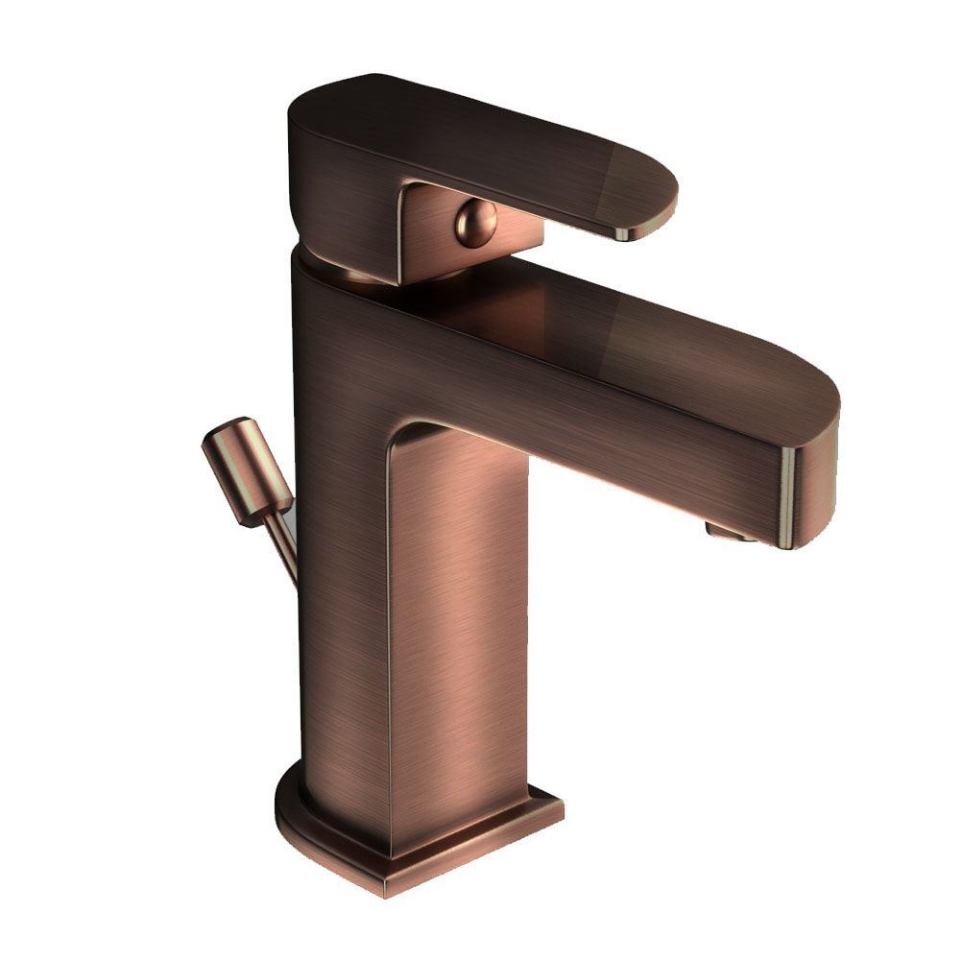 Picture of Miscelatore monocomando per lavabo con scarico automatico - Rame antico