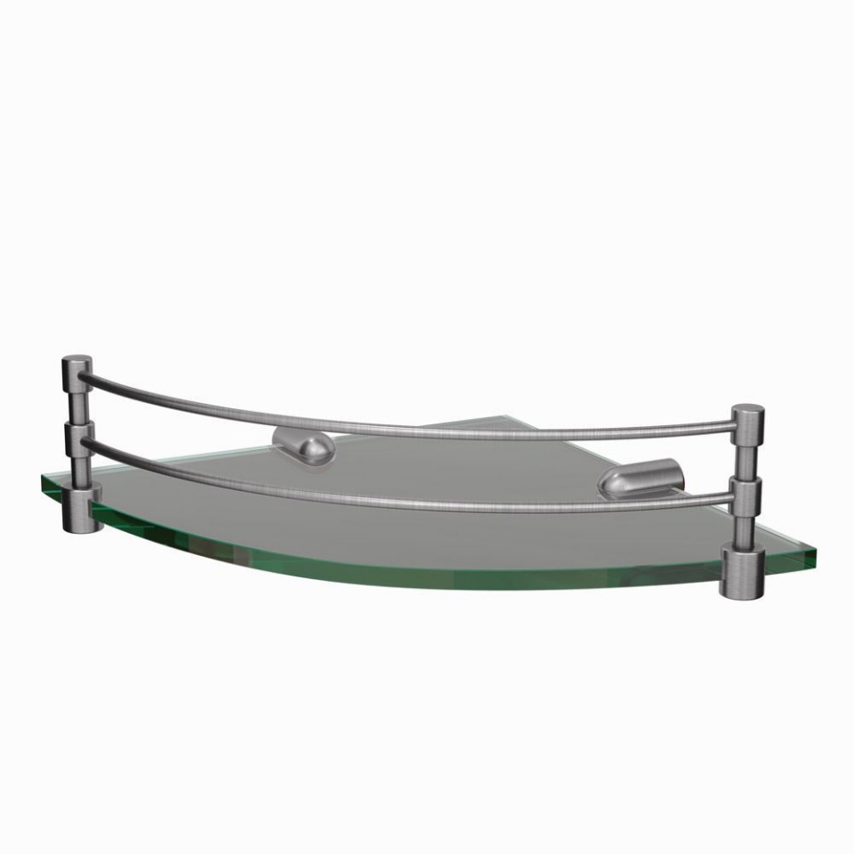 Picture of Mensola in vetro ad angolo - Acciaio inox