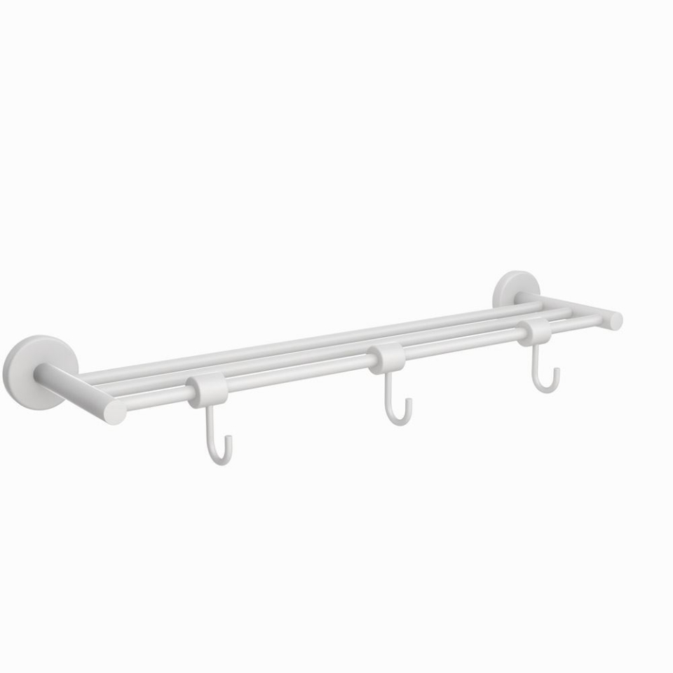 Picture of Rack porta asciugamani L 600 mm - Bianco opaco