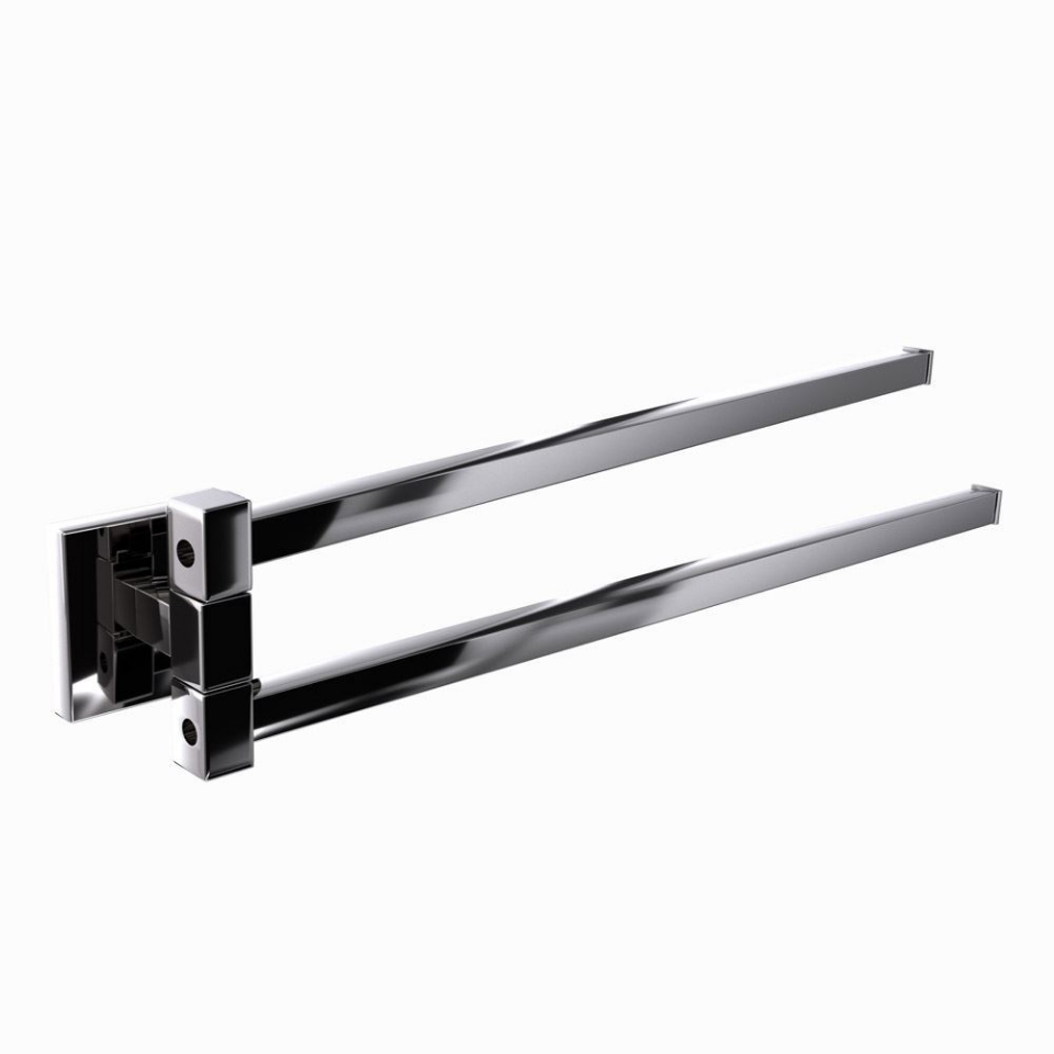 Picture of Porta salviette doppio snodato - Cromo nero