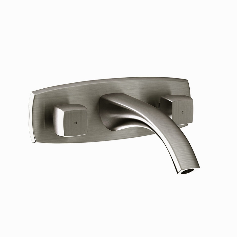 Picture of Gruppo lavabo 3 fori a parete - Acciaio inox