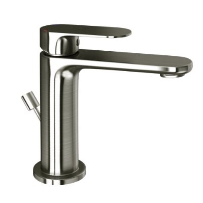 Immagine di Miscelatore monocomando per lavabo con scarico automatico - Acciaio inox