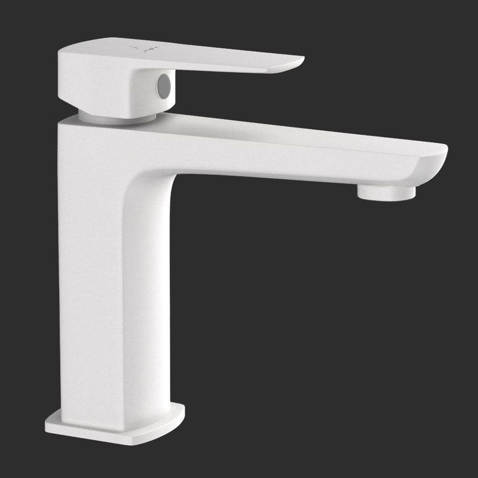 Picture of Miscelatore monocomando per lavabo - Bianco opaco