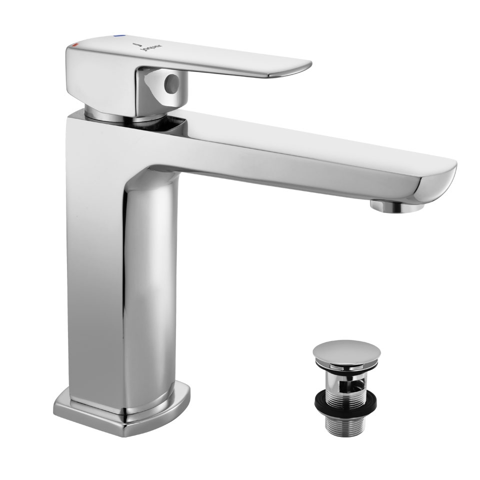 Picture of Miscelatore monocomando per lavabo con piletta click-clack 