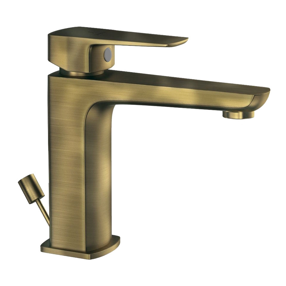 Picture of Miscelatore monocomando per lavabo con piletta click-clack - Bronzo antico