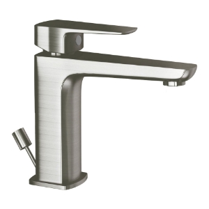 Immagine di Miscelatore monocomando per lavabo con piletta click-clack - Acciaio inox