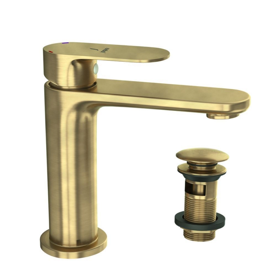 Picture of Miscelatore monocomando per lavabo con piletta click-clack - Bronzo antico