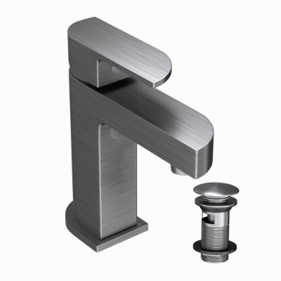 Immagine di Miscelatore monocomando per lavabo con piletta click-clack - Acciaio inox