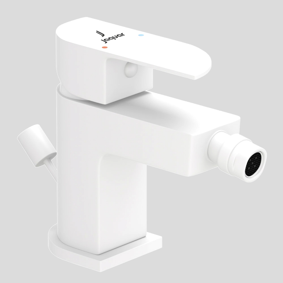 Picture of Miscelatore monocomando per bidet con scarico automatico - Bianco opaco