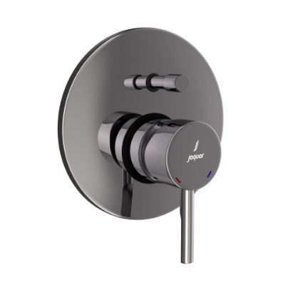 Immagine di Kit parte esposta di deviatore da incasso monocomando Hi Flow - Nero cromato