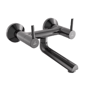 Immagine di Wall Mixer Non-Telephonic Shower Arrangement  - Black Chrome