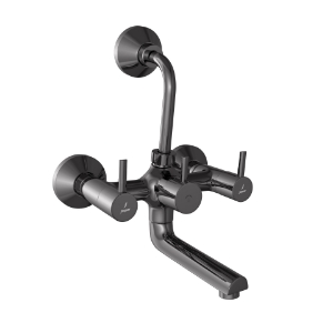 Immagine di Wall Mixer with Provision for Overhead Shower - Black Chrome