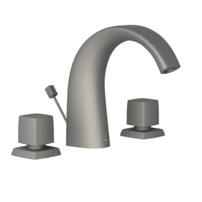 Immagine di Gruppo lavabo 3 fori con scarico automatico - Grafite