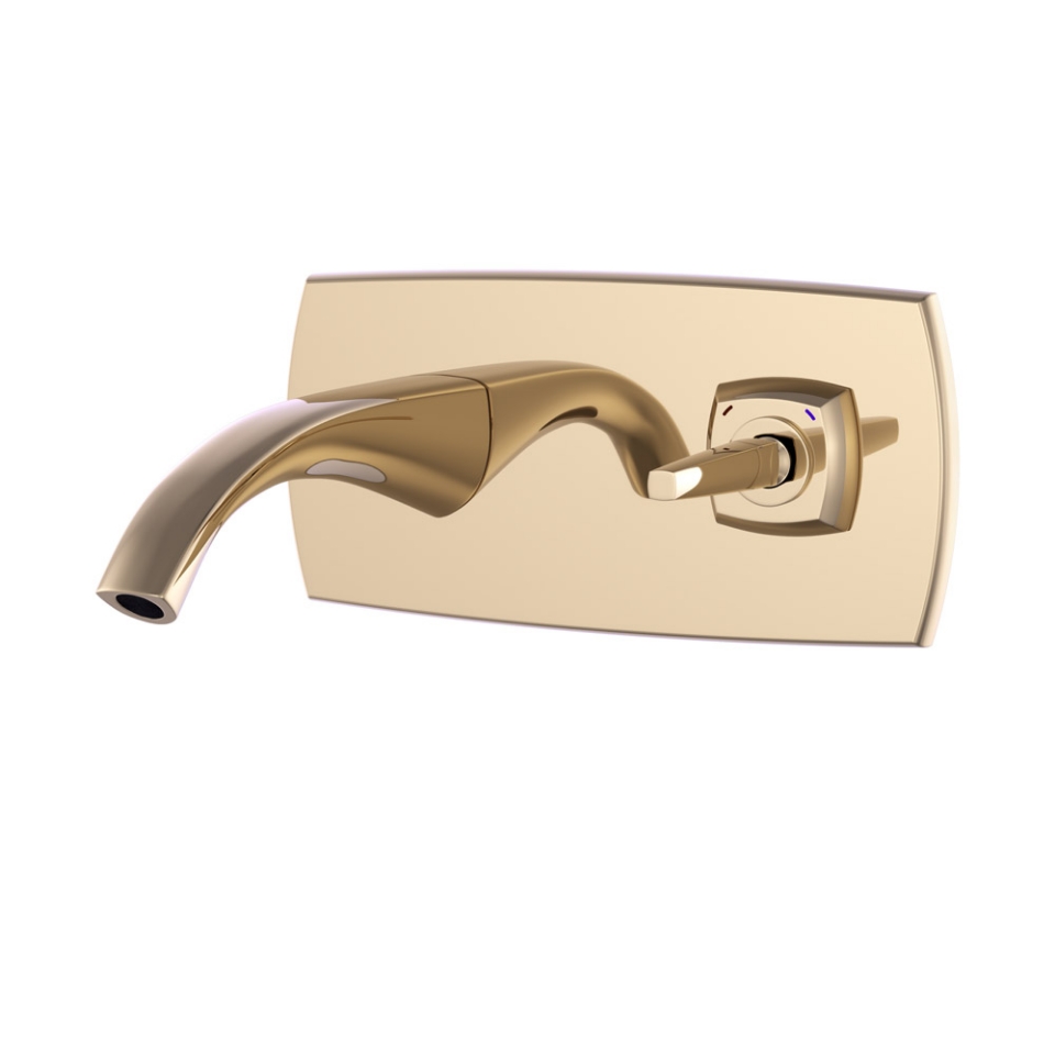Picture of Parti esterne per miscelatore lavabo a parete - Oro