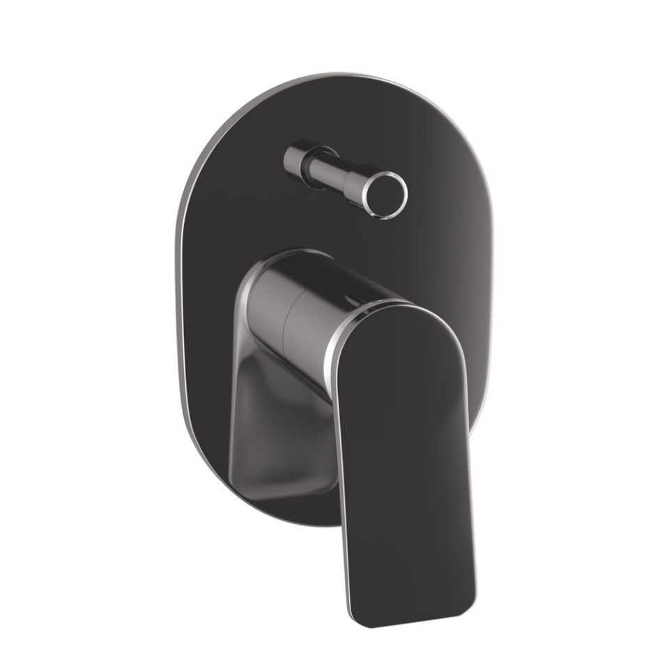 Picture of Deviatore monocomando da incasso - Nero cromato