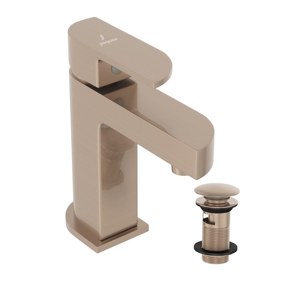 Picture of Miscelatore monocomando per lavabo con piletta click-clack - Polvere oro