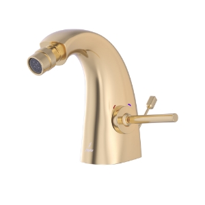 Immagine di Miscelatore monoforo per bidet con scarico automatico - Oro