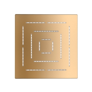 Immagine di Soffione doccia monofunzione quadrato Maze - Oro
