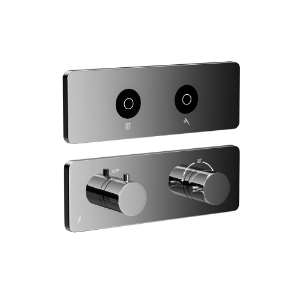 Immagine di Kit parte esposta del sistema doccia Cloud Touch con 2 uscite - Cromato