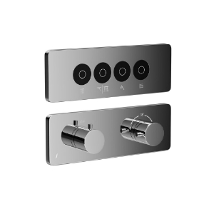 Immagine di Kit parte esposta del sistema doccia Cloud Touch con 4 uscite - Cromato
