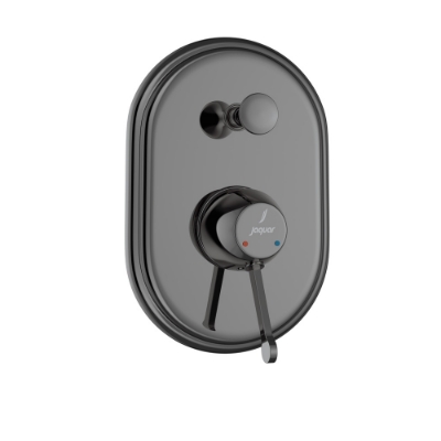 Immagine di Deviatore monocomando da incasso - Nero Cromato