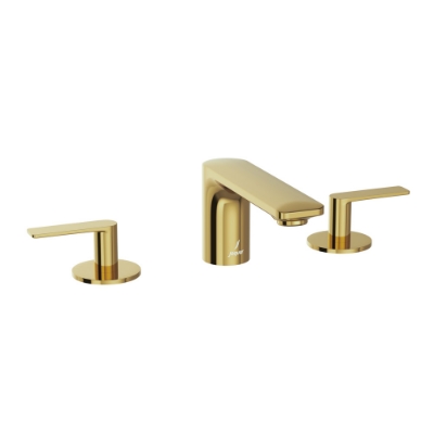 Immagine di Gruppo lavabo 3 fori - Oro lucido PVD