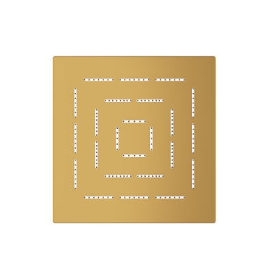 Immagine di Soffione doccia monofunzione quadrato Maze - Oro opaco PVD