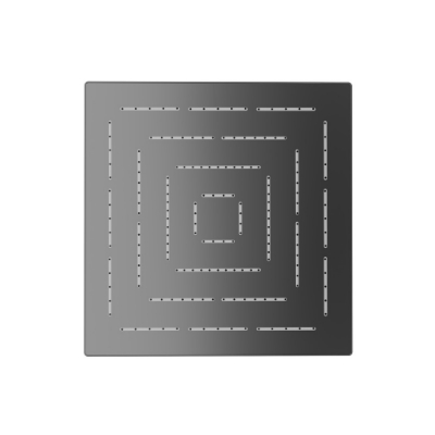 Immagine di Soffione doccia monofunzione quadrato Maze - Cromo nero