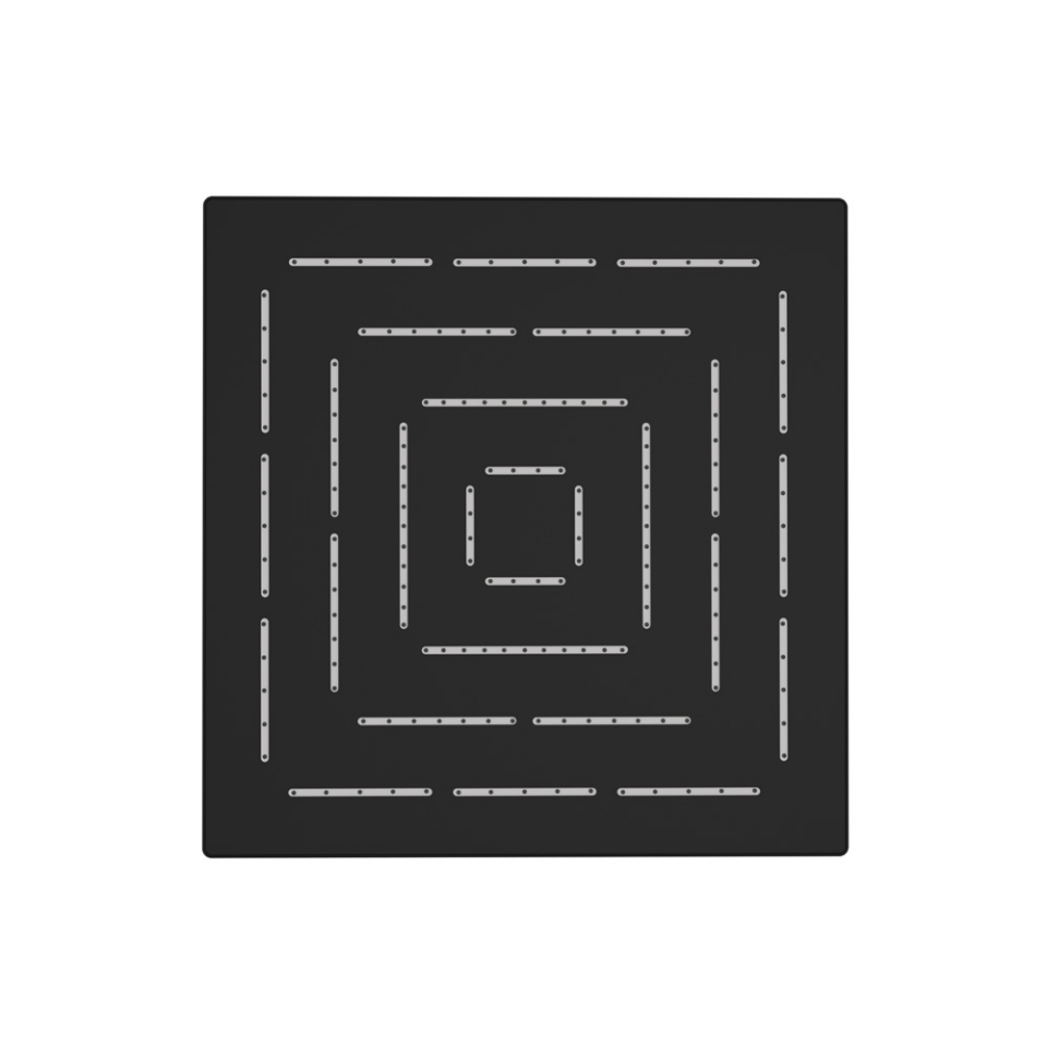 Picture of Soffione doccia monofunzione quadrato Maze - Nero opaco