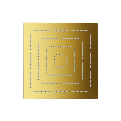 Immagine di Soffione doccia monofunzione quadrato Maze - Oro lucido PVD