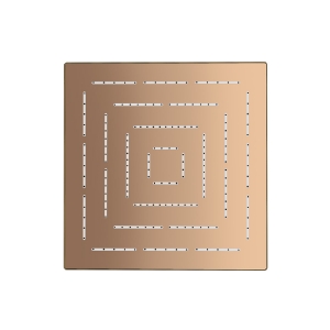 Immagine di Soffione doccia monofunzione quadrato Maze - Oro