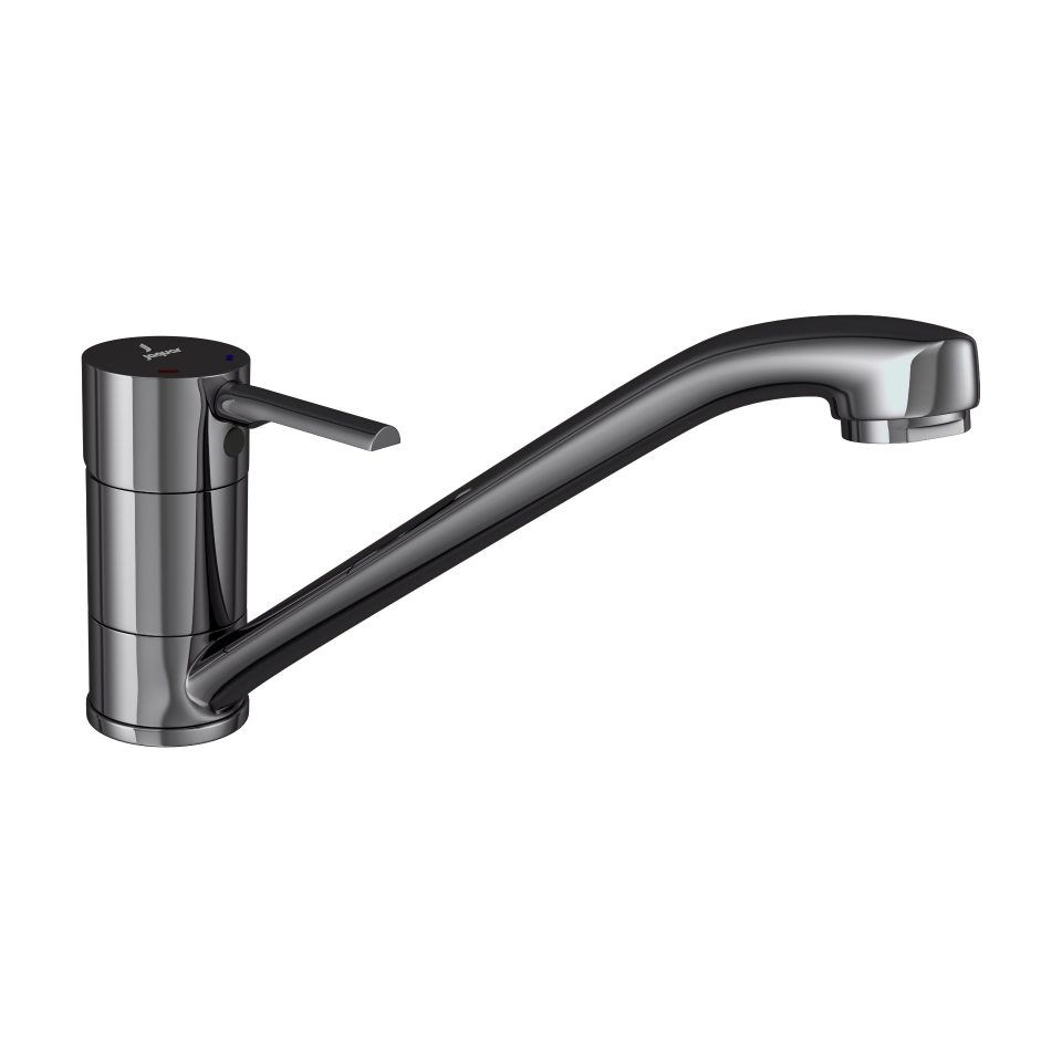 Picture of Miscelatore monocomando per lavello - Nero cromato