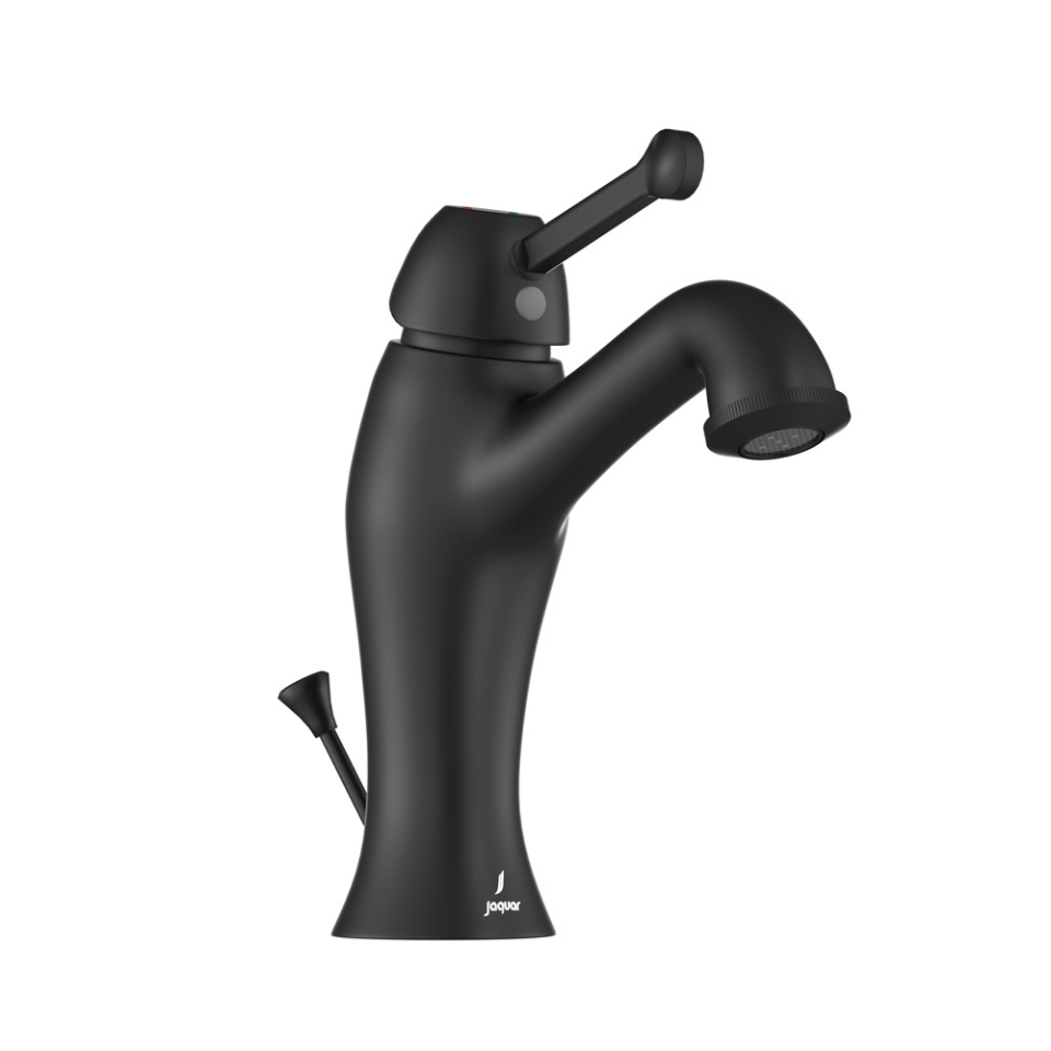 Picture of Miscelatore monocomando per lavabo con scarico automatico - Nero opaco