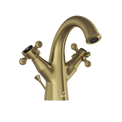 Immagine di Gruppo lavabo monoforo con scarico automatico - Bronzo antico