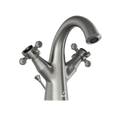 Immagine di Gruppo lavabo monoforo con scarico automatico - Acciaio inox