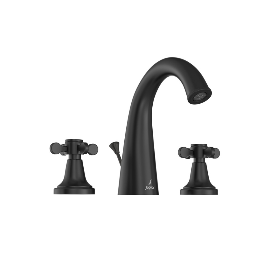 Picture of Gruppo lavabo 3 fori con scarico automatico - Nero opaco
