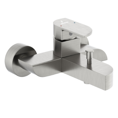 Immagine di Miscelatore vasca esterno con deviatore - Acciaio inox
